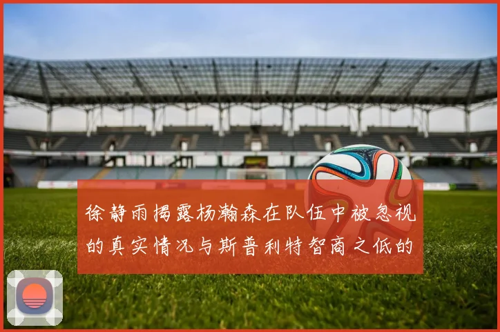 徐静雨揭露杨瀚森在队伍中被忽视的真实情况与斯普利特智商之低的尴尬真相